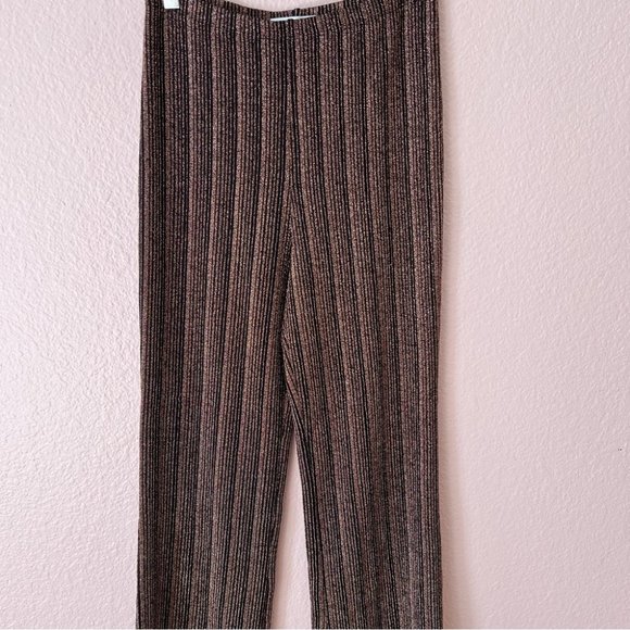 Reformation Womens Alix Pant Retro Flared Leg Small Black Rose Gold 90s Style - Picture 4 of 12